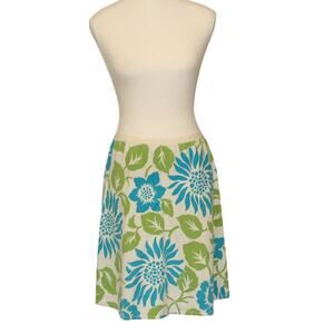 Heidi Bottom Floral Blue Green Size M A-Line Short Skirt Spring